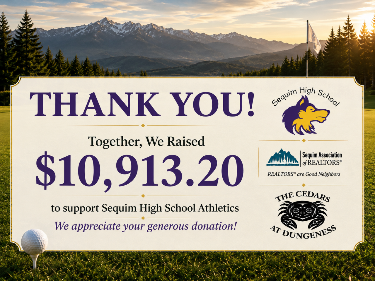 Sequim REALTORS® Raise $10,913 for Local Student Athletes